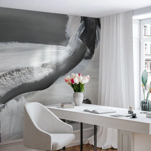 Fototapet Premium Canvas - Med beslutsom bevægelse - Stykke, Maling, Mazance - 200x140 cm