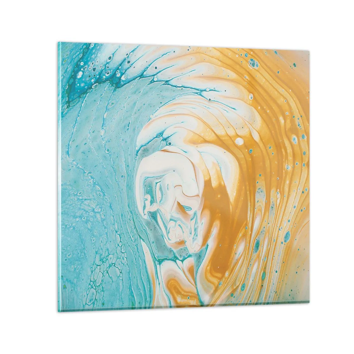 Billede på glas - Pastel hvirvel - 50x50 cm