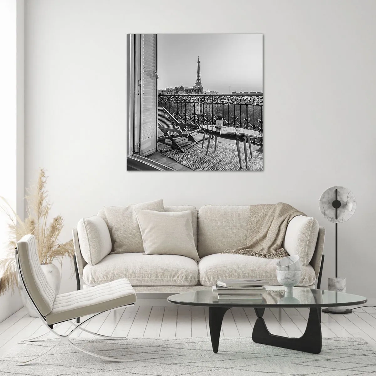 Billede på glas - Eftermiddag i Paris - 40x40 cm