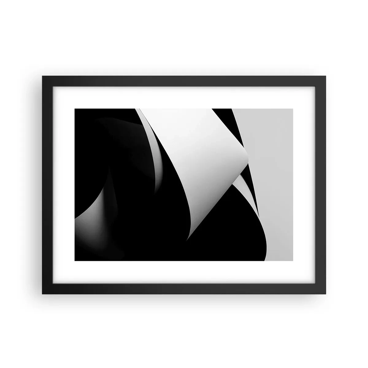 Plakat i sort ramme - Lysflader fra skyggernes dybder - 40x30 cm