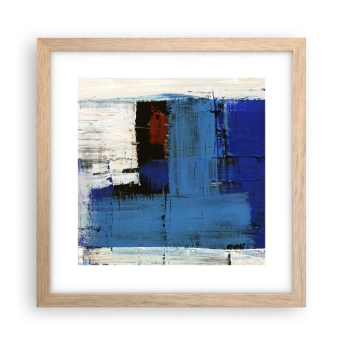 Plakat i ramme af lyst egetræ - Det blås hemmelighed - 30x30 cm