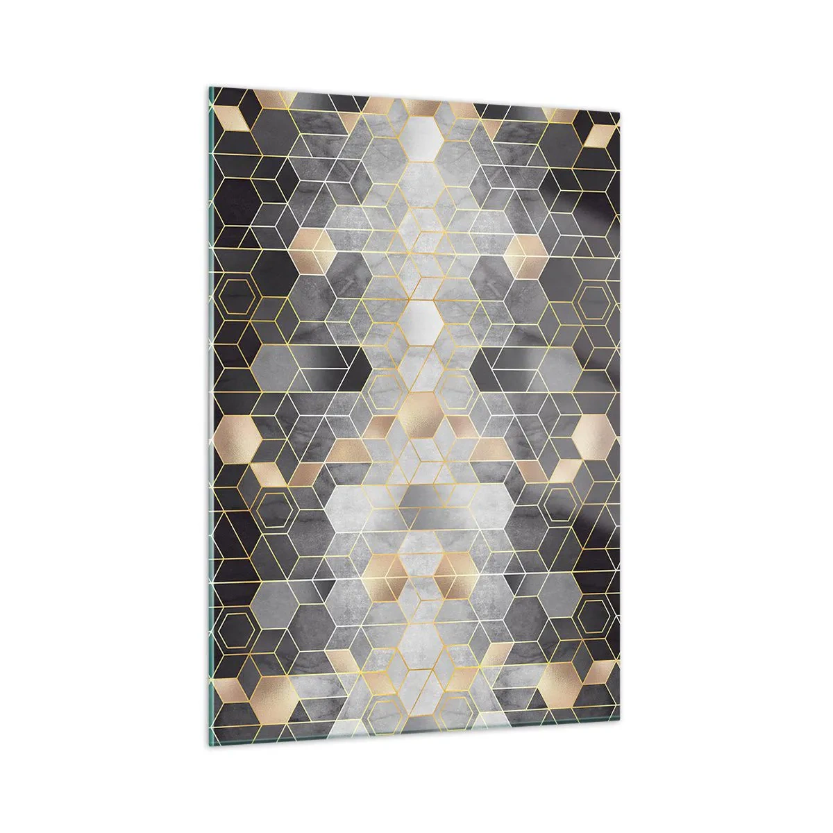 Billede på glas - Sammensætning af diamanter - 50x70 cm