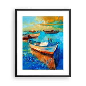Plakat i sort ramme - I den sydlige bugt - 40x50 cm
