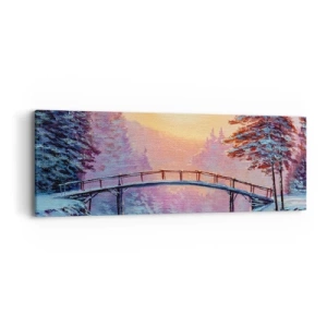 Lærredstryk - Billede på lærred - De fire årstider - vinter - 90x30 cm