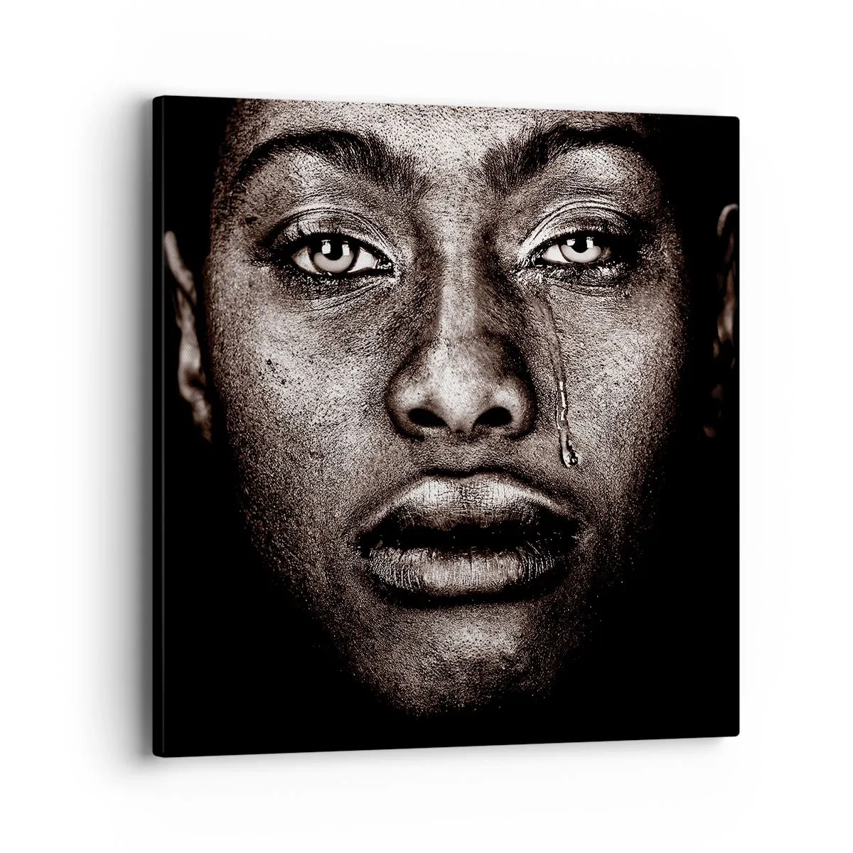 Lærredstryk - Billede på lærred - Én tåre - 40x40 cm