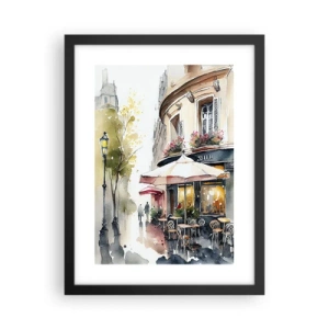 Plakat i sort ramme - En parisisk morgen - 30x40 cm