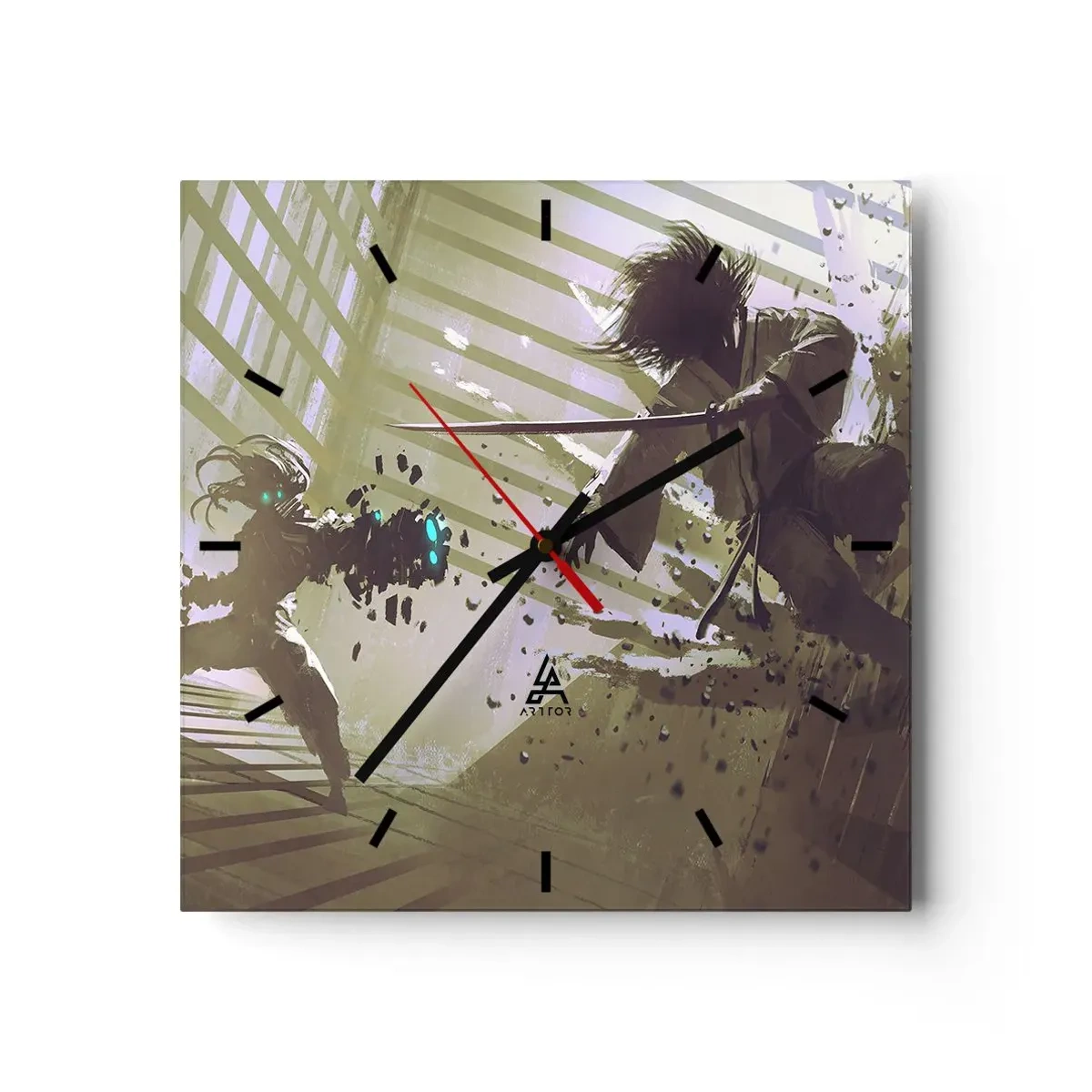 Vægur, Uret - Og du kan være en samurai - 40x40 cm