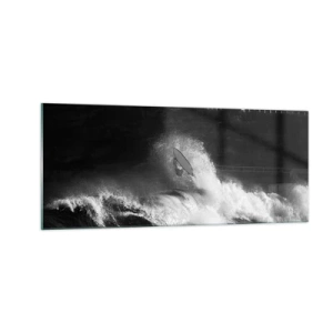 Billede på glas - Udfordring accepteret! - 100x40 cm