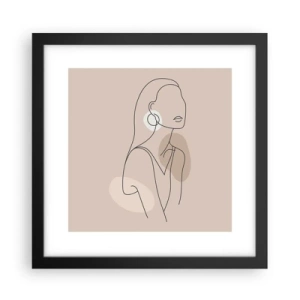 Plakat i sort ramme - Et ikon for pigelivet - 30x30 cm