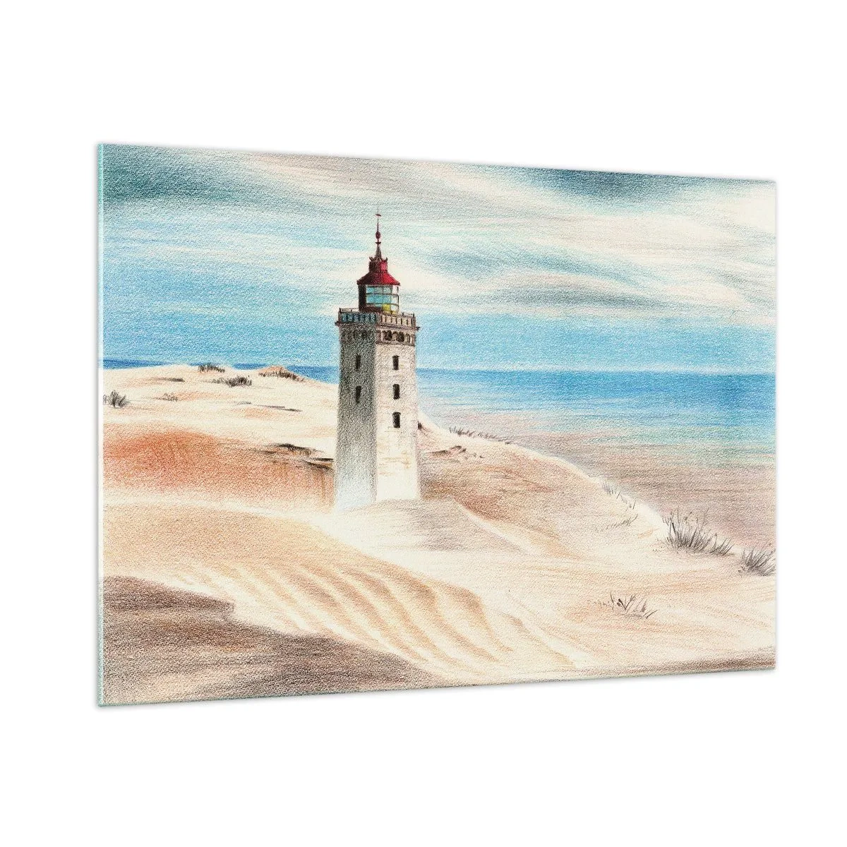 Billede på glas - Altid med blikket rettet mod havet - 100x70 cm