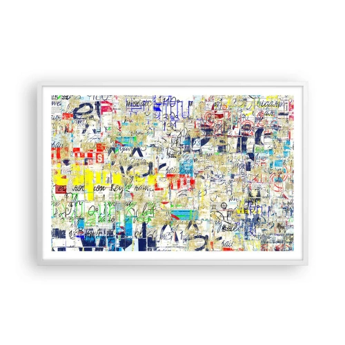 Plakat i hvid ramme - Simpelthen en fryd for øjet - 91x61 cm