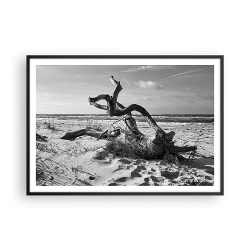 Plakat i sort ramme - Havets skulptur - 100x70 cm