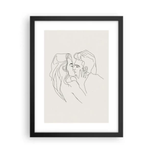 Plakat i sort ramme - Forviklet i følelser - 30x40 cm