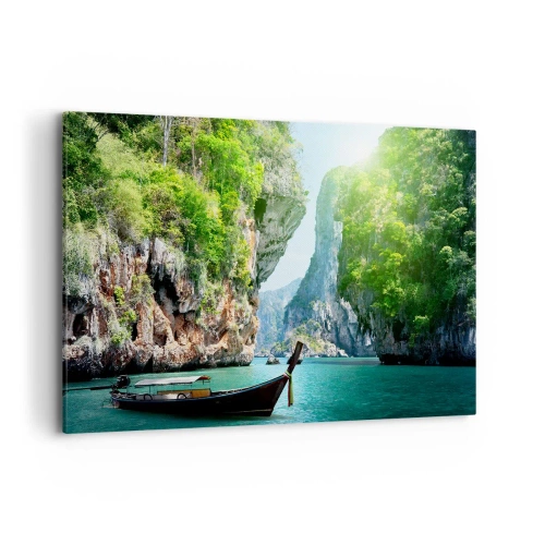 Lærredstryk - Billede på lærred - En invitation til en eksotisk rejse - 120x80 cm