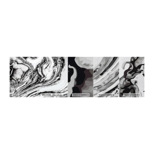 Prøve Fototapet Premium Canvas - I begyndelsen var det kaos - Abstraktion, Stykke, Moderne mønster - 100x30 cm