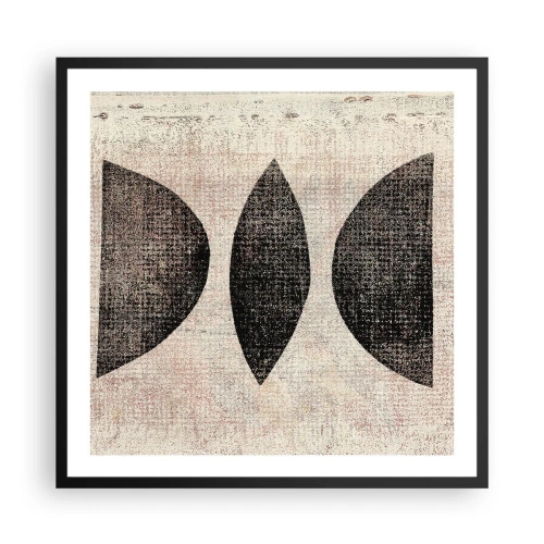 Plakat i sort ramme - Etnisk abstraktion - 60x60 cm