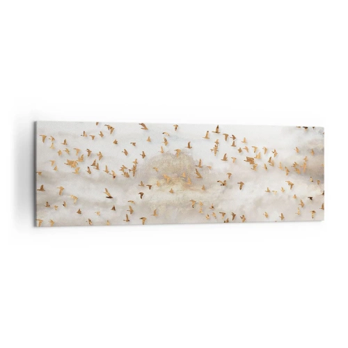 Lærredstryk - Billede på lærred - Det er på tide... - 160x50 cm