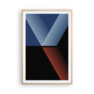 Plakat i ramme af lyst egetræ - En simpel historie - 61x91 cm