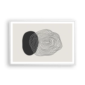 Plakat i hvid ramme - Varighed og vibration - 91x61 cm