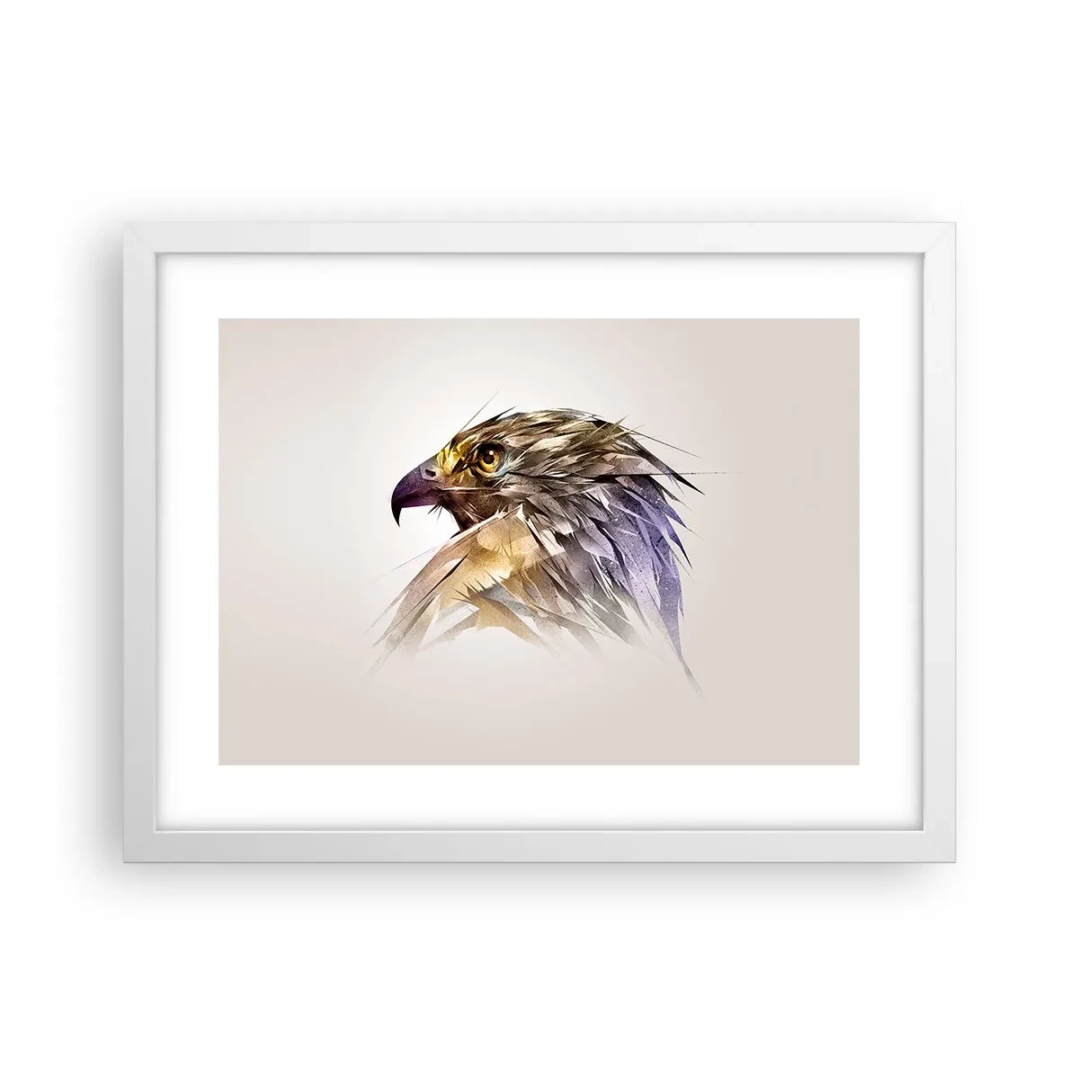 Plakat i hvid ramme - Portræt af en kriger - 40x30 cm