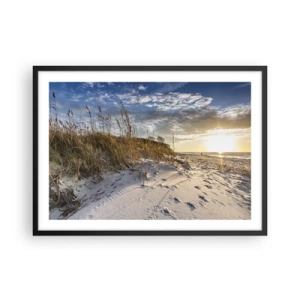 Plakat i sort ramme - Indbydelse til en vandretur - 70x50 cm