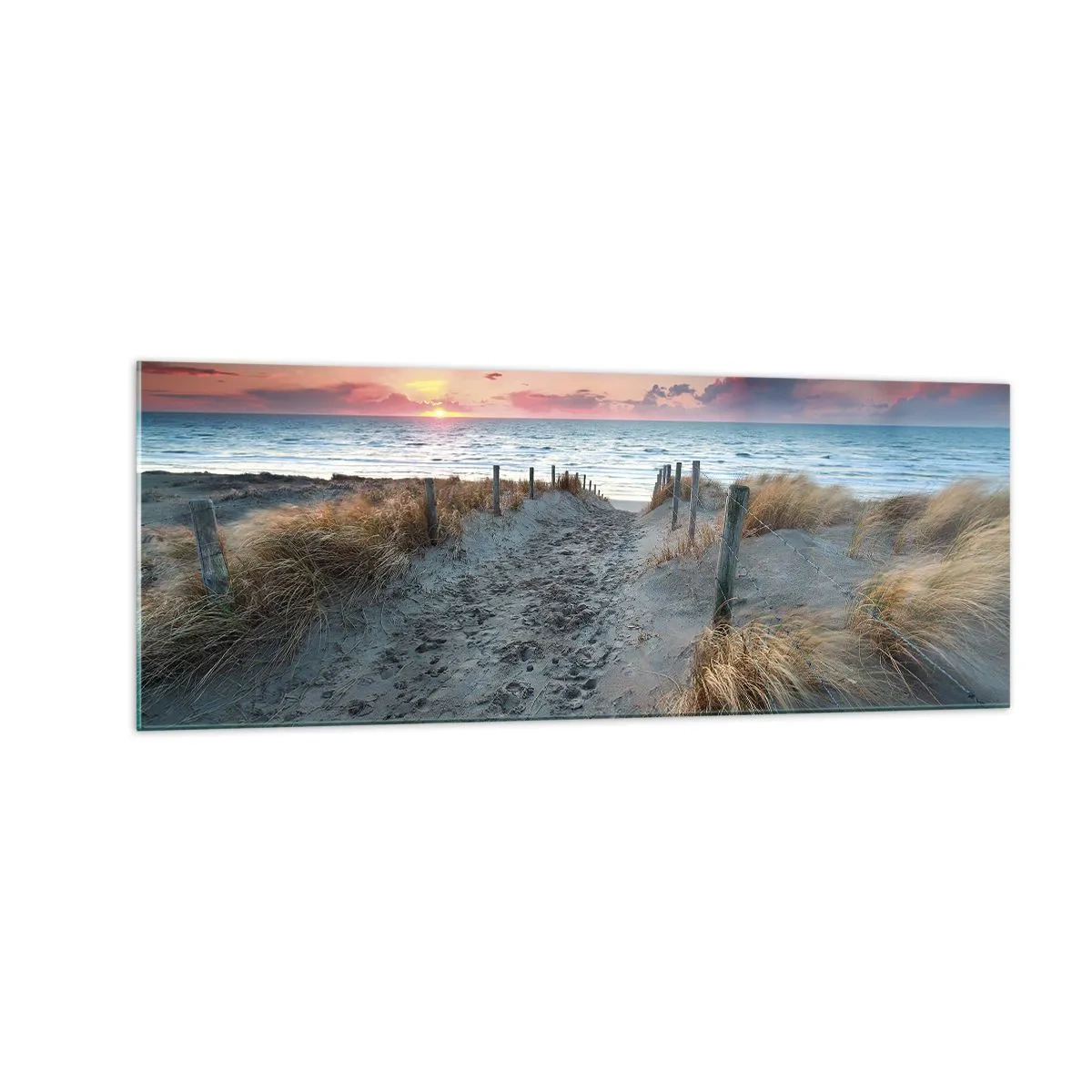 Billede på glas - Du har udgydt en regnbue af strålende pragt.... - 140x50 cm