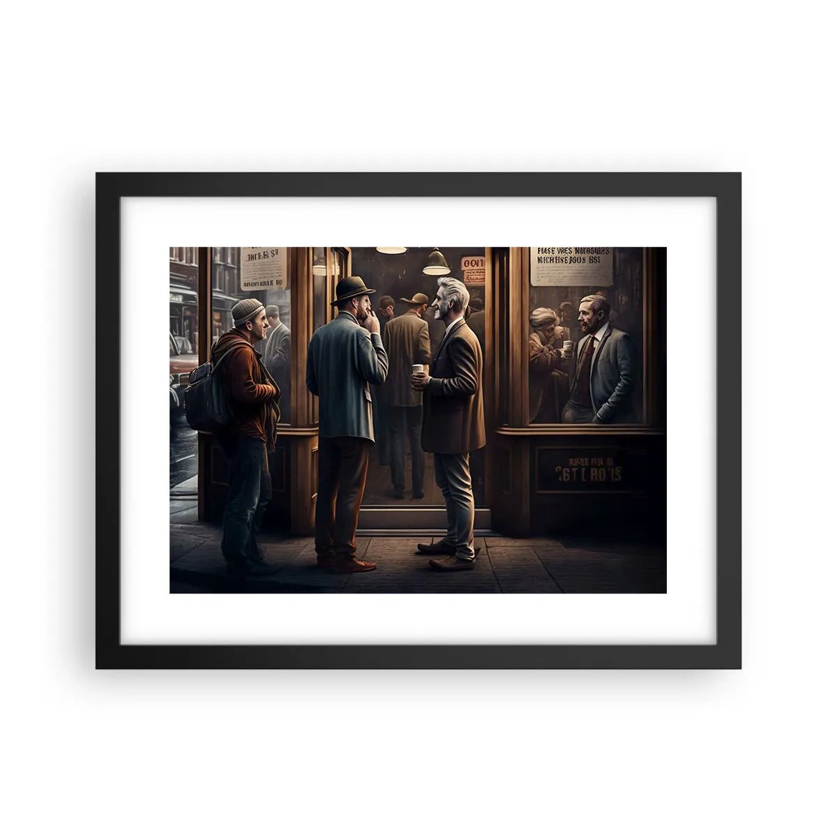 Plakat i sort ramme - Et godt øjeblik på dagen - 40x30 cm