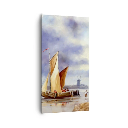 Lærredstryk - Billede på lærred - Sømændenes tilbagevenden - 65x120 cm