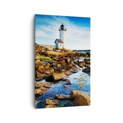 Lærredstryk - Billede på lærred - Vend tilbage med glæde, jeg ser frem til - 80x120 cm