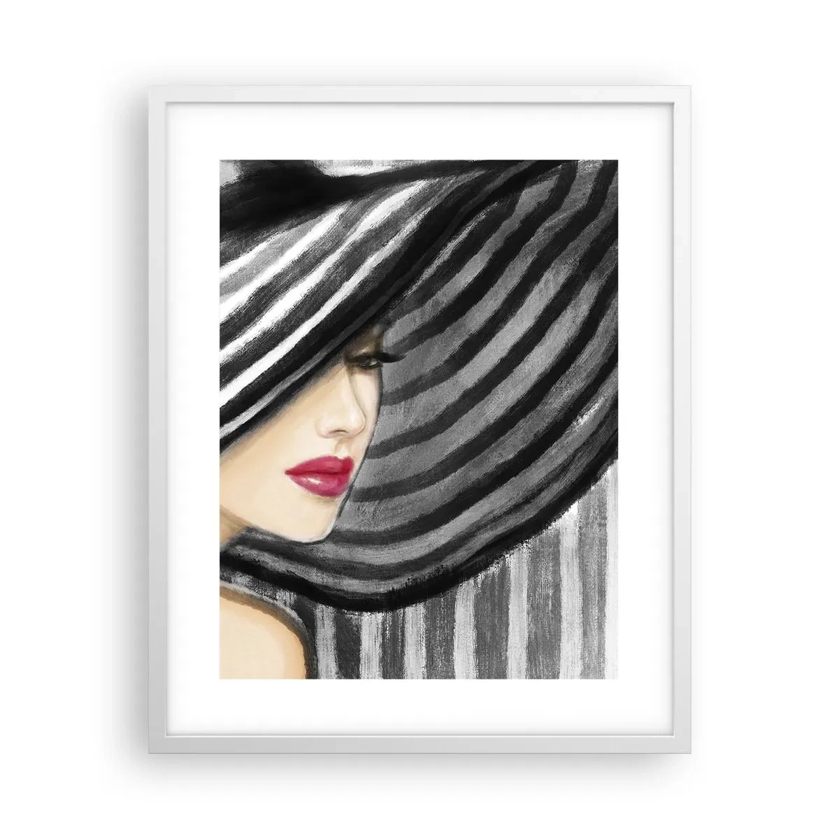 Plakat i hvid ramme - Hvor kan jeg finde dig? - 40x50 cm