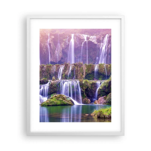 Plakat i hvid ramme - Trappe til himlen - 40x50 cm