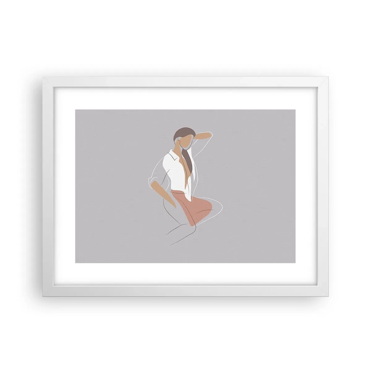 Plakat i hvid ramme - Omrids af nåde - 40x30 cm