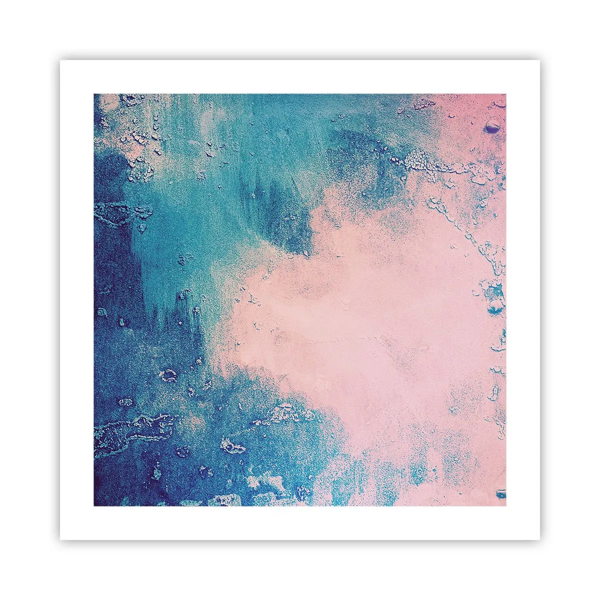Plakat - Blå omfavnelse - 50x50 cm