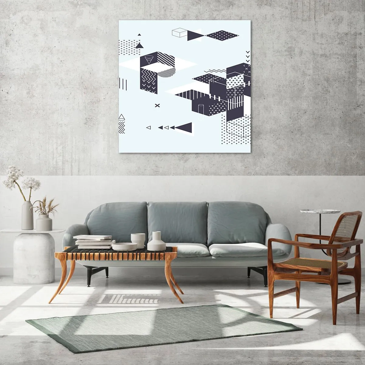 Billede på glas - I matematikkens sjæl - 50x50 cm