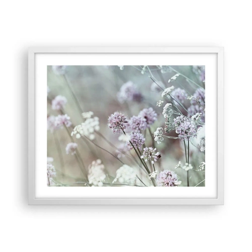 Plakat i hvid ramme - Søde filigranurter - 50x40 cm