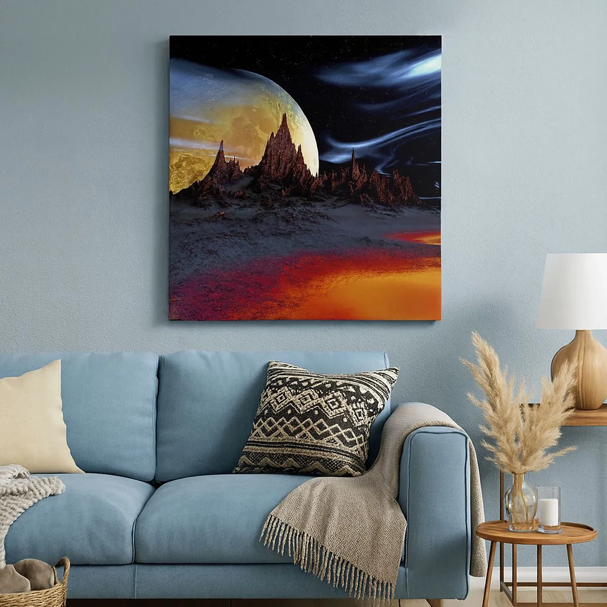 Lærredstryk - Billede på lærred - En ukendt verden - 30x30 cm