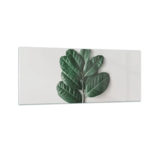 Billede på glas - Tegning af selve naturen - 100x40 cm