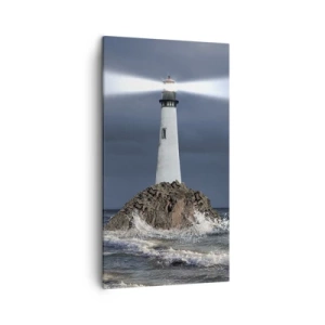 Lærredstryk - Billede på lærred - Her...her...her! - 45x80 cm