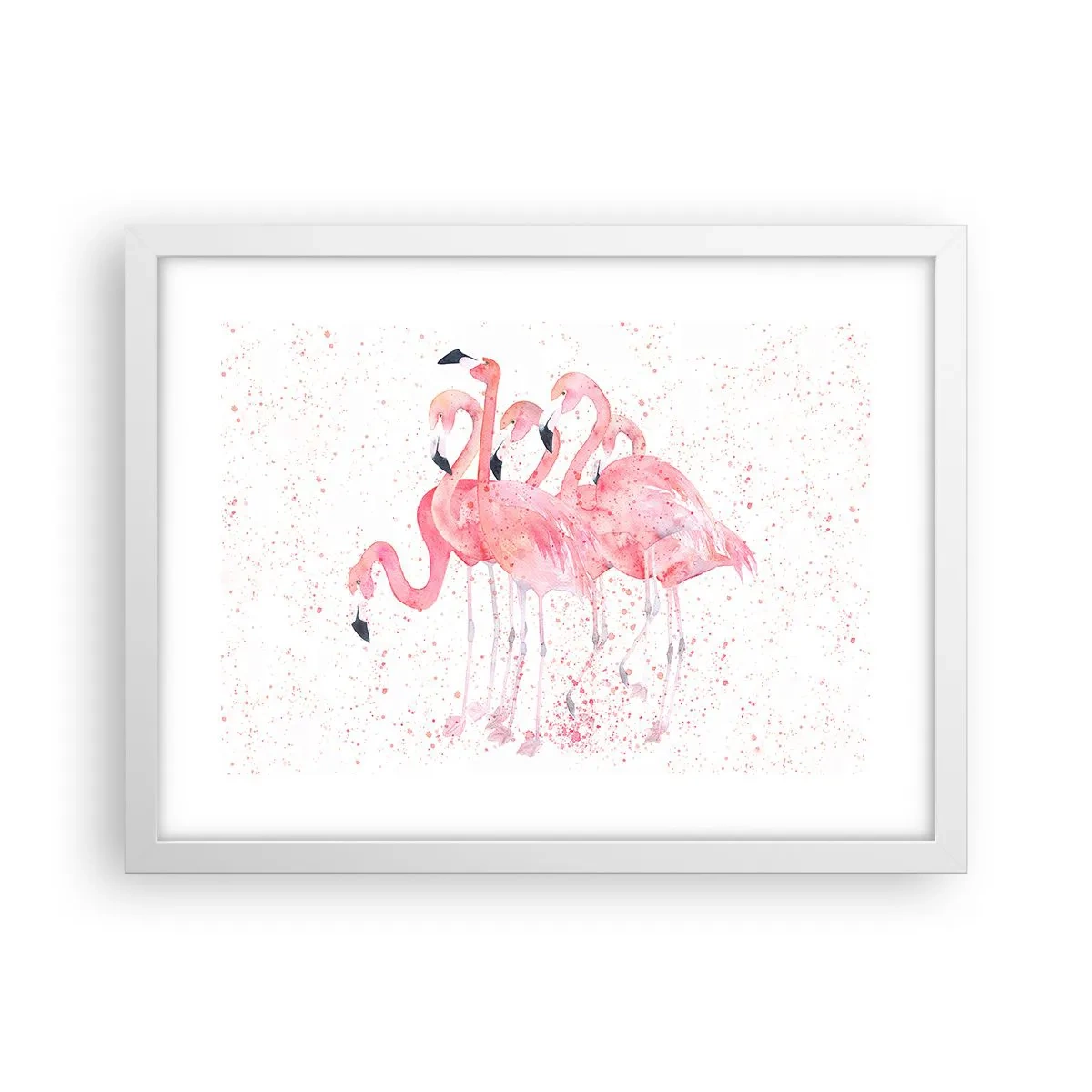 Plakat i hvid ramme - Lyserød ansambl - 40x30 cm