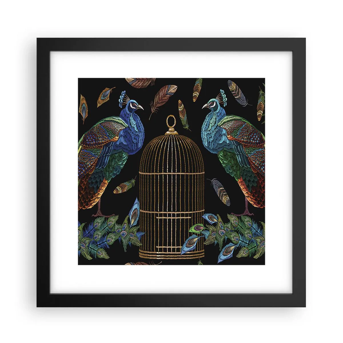 Plakat i sort ramme - I kongelige gevandter - 30x30 cm