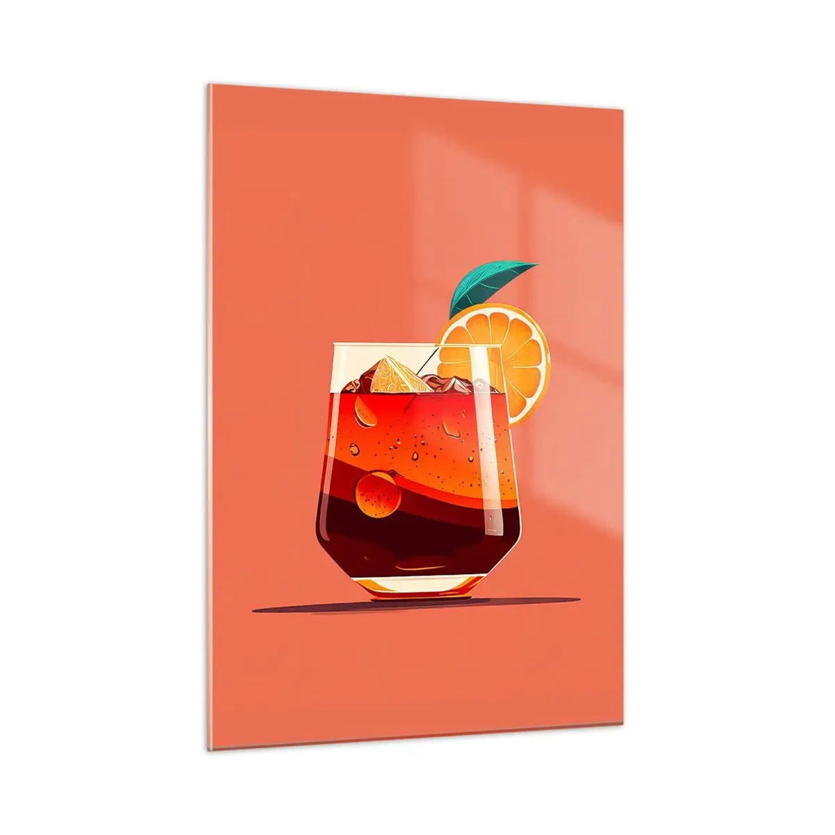 Billede på glas - Sommerens forfriskning - 50x70 cm