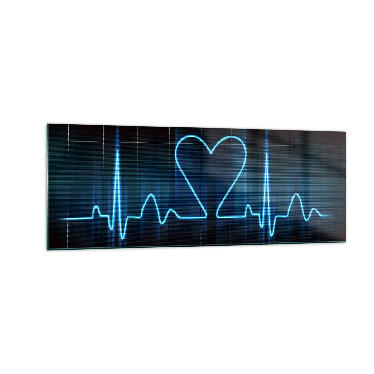 Billede på glas - I hjertets rytme - 140x50 cm