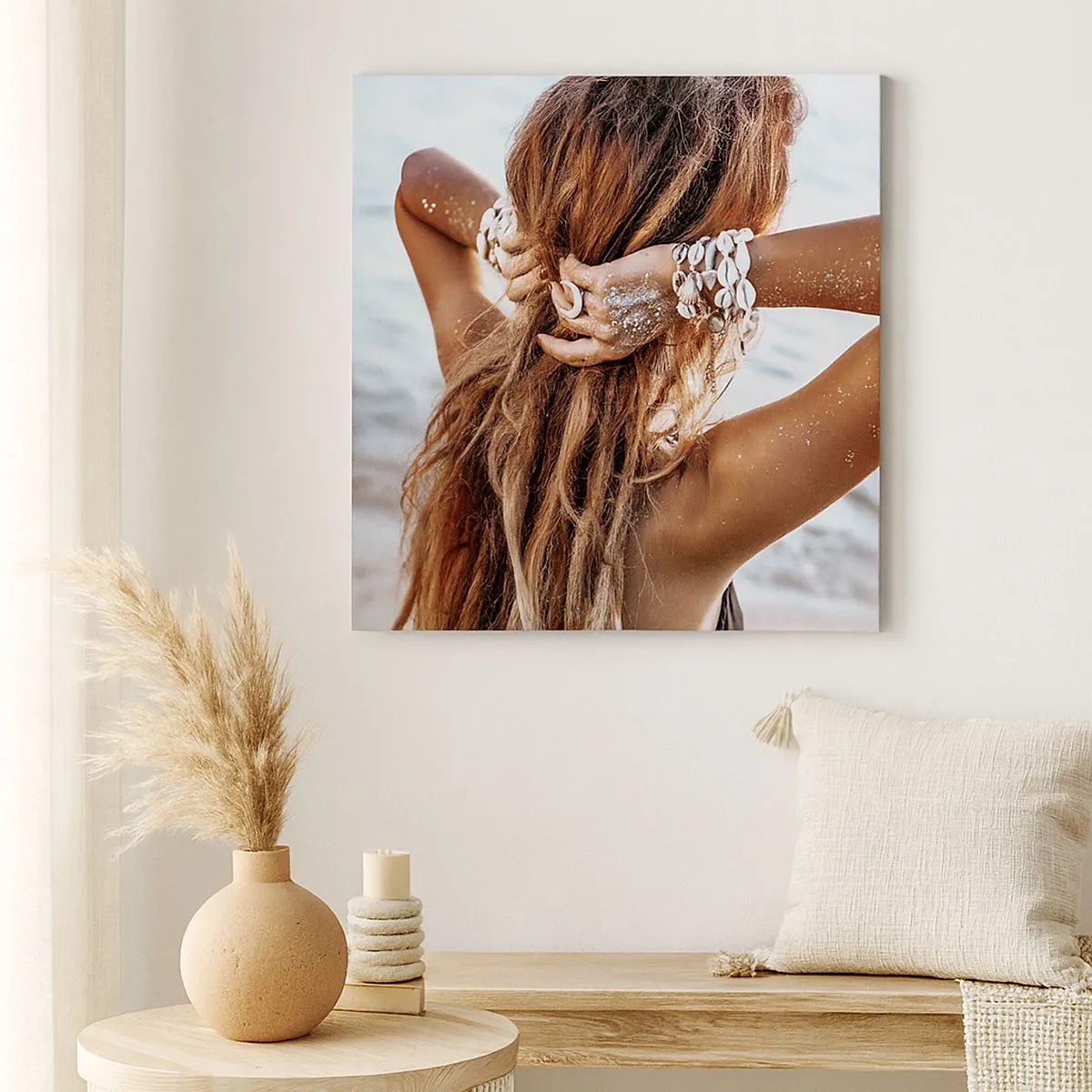 Lærredstryk - Billede på lærred - Søster af vand og solskin - 30x30 cm