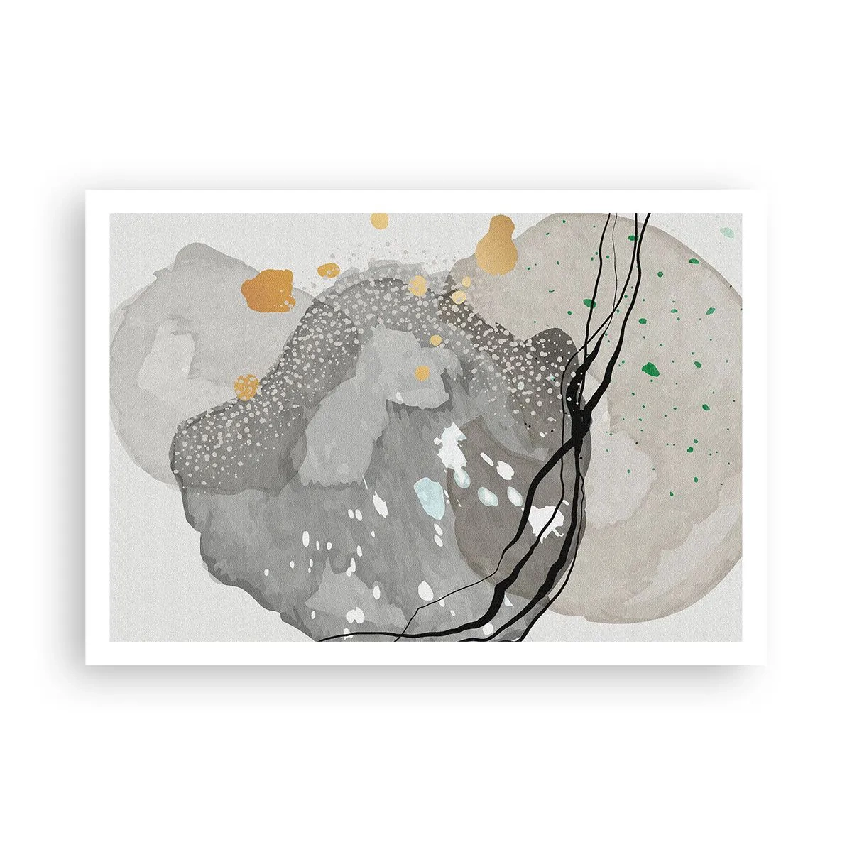 Plakat - Organisk komposition - 100x70 cm