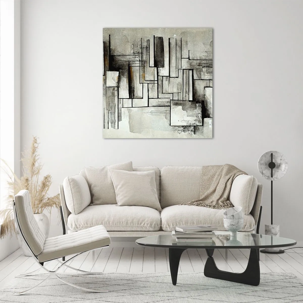 Billede på glas - Enkelthedens kraft - 70x70 cm