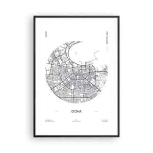 Plakat i sort ramme - Dohas anatomi - 70x100 cm