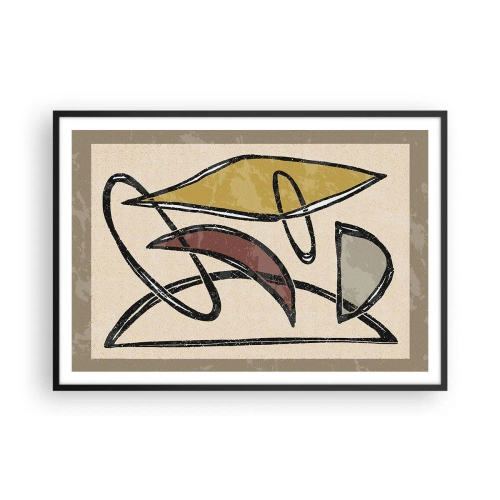 Plakat i sort ramme - Vertikaler og niveauer - 100x70 cm