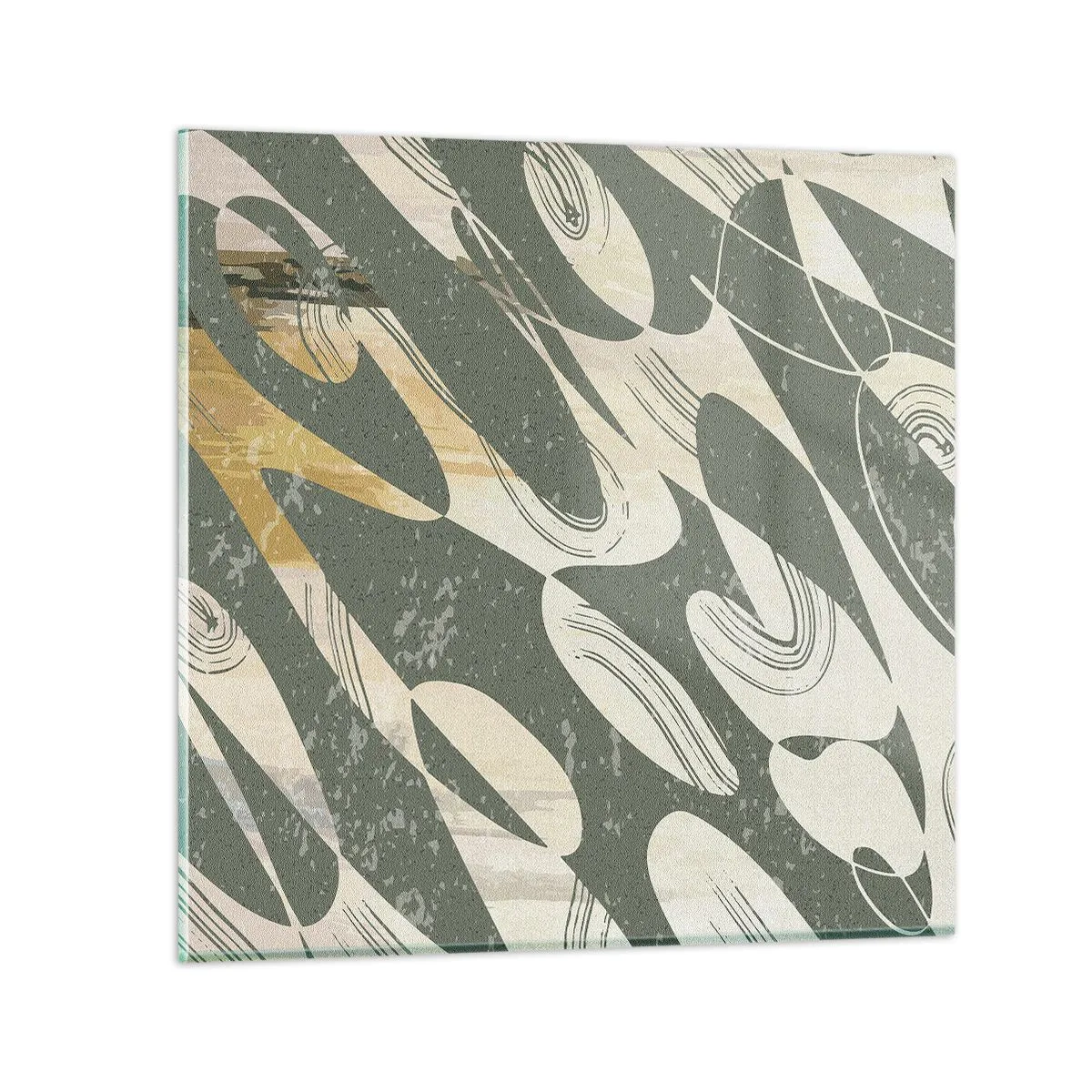 Billede på glas - Rytmisk abstraktion - 30x30 cm