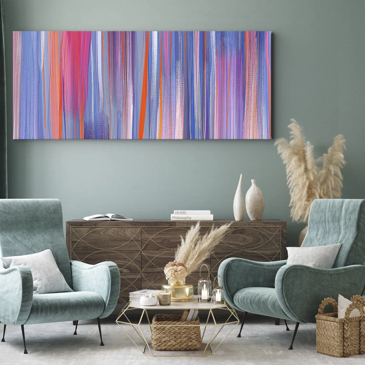 Lærredstryk - Billede på lærred - Opstigning - 100x40 cm