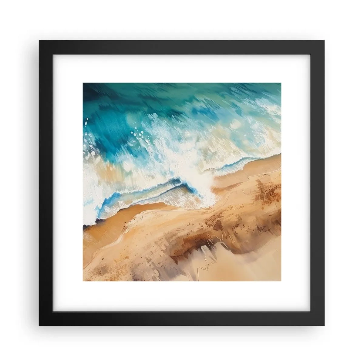 Plakat i sort ramme - Tilbagevendende bølge - 30x30 cm